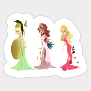 Athena, Hera and Aphrodite Sticker
